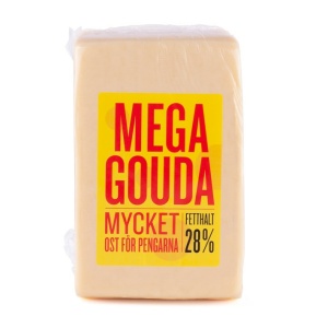 Produktbild för Mega Gouda 28% ca 1,5kg Bit EUMega Gouda 28% ca 1,5kg Bit EU